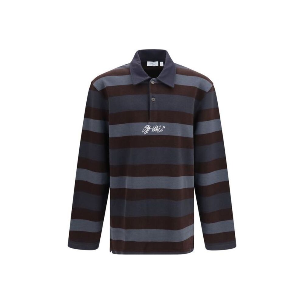 Off-White Multicolor Cotton Polo Men's Shirt